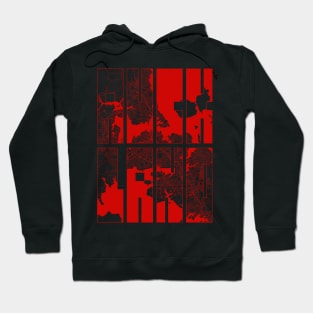 Auckland, New Zealand City Map Typography - Oriental Hoodie